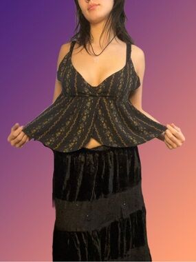 Volcom Black and Gold Tank Top